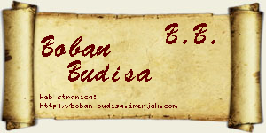 Boban Budiša vizit kartica